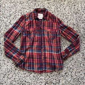 H&M L.O.G.G. Plaid Button Down Long Sleeve Shirt